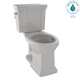 TOTO Promenade II Two-Piece Elongated 1.28 GPF Universal Height Toilet with CeFiONtect - Sedona Beige - CST404CEFG#12