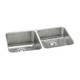 Elkay Lustertone Classic Stainless Steel 30-3/4" x 18-1/2" x 10", Equal Double Bowl Undermount Sink Kit with Right Drain