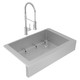 Elkay Crosstown 18 Gauge Stainless Steel 35-7/8" x 20-1/4" x 9" Single Bowl Farmhouse Sink & Faucet Kit with Bottom Grid & Drain