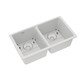 Elkay Quartz Classic 33" x 18-1/2" x 9-1/2" Equal Double Bowl Undermount Sink Kit White