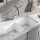 Elkay Quartz Classic 33" x 18-1/2" x 9-1/2" Equal Double Bowl Undermount Sink Kit White