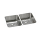 Elkay Lustertone Classic Stainless Steel 30-3/4" x 18-1/2" x 10" Equal Double Bowl Undermount Sink Kit