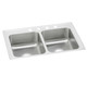 Elkay Lustertone Classic Stainless Steel 29" x 18" x 5", MR2-Hole Equal Double Bowl Drop-in ADA Sink