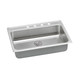 Elkay Lustertone Classic Stainless Steel 31" x 22" x 6-1/2", 1-Hole Single Bowl Drop-in ADA Sink with Perfect Drain and Quick-clip