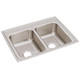 Elkay Lustertone Classic Stainless Steel 29" x 22" x 7-5/8", 0-Hole Equal Double Bowl Drop-in Sink