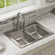 Elkay Lustertone Classic Stainless Steel 29" x 22" x 7-5/8", 3-Hole Equal Double Bowl Drop-in Sink