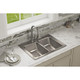 Elkay Lustertone Classic Stainless Steel 29" x 22" x 7-5/8", 2-Hole Equal Double Bowl Drop-in Sink