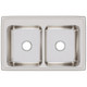 Elkay Lustertone Classic Stainless Steel 33" x 21-1/4" x 7-7/8", 0-Hole Equal Double Bowl Drop-in Sink