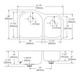 Elkay Lustertone Classic Stainless Steel 31-1/4" x 20" x 10", Offset 60/40 Double Undermount Sink w/Perfect Drain