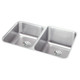 Elkay Lustertone Classic Stainless Steel 31-1/4" x 20-1/2" x 9-7/8" Double Bowl Undermount Sink Kit with Left Perfect Drain