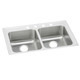 Elkay Lustertone Classic Stainless Steel 33" x 19-1/2" x 4" 1-Hole Equal Double Bowl Drop-in ADA Sink