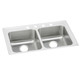 Elkay Lustertone Classic Stainless Steel 33" x 19-1/2" x 5" 1-Hole Equal Double Bowl Drop-in ADA Sink