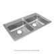 Elkay Lustertone Classic Stainless Steel 33" x 19-1/2" x 5-1/2", 0-Hole Equal Double Bowl Drop-in ADA Sink