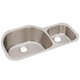 Elkay Lustertone Classic Stainless Steel 36-1/4" x 21-1/8" x 10", 60/40 Double Bowl Undermount Sink