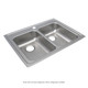 Elkay Lustertone Classic Stainless Steel 29" x 22" x 5-1/2", 2-Hole Equal Double Bowl Drop-in ADA Sink