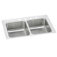 Elkay Lustertone Classic Stainless Steel 29" x 18" x 6-1/2" MR2-Hole Equal Double Bowl Drop-in ADA Sink w/ Perfect Drain