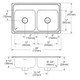 Elkay Lustertone Classic Stainless Steel 29" x 18" x 6-1/2" MR2-Hole Equal Double Bowl Drop-in ADA Sink w/ Perfect Drain