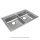 Elkay Lustertone Classic Stainless Steel 33" x 21-1/4" x 5-1/2", 4-Hole Equal Double Bowl Drop-in ADA Sink