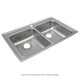 Elkay Lustertone Classic Stainless Steel 33" x 21-1/4" x 6" 3-Hole Equal Double Bowl Drop-in ADA Sink with Quick-clip