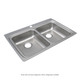 Elkay Lustertone Classic Stainless Steel 33" x 22" x 5-1/2" MR2-Hole Equal Double Bowl Drop-in ADA Sink