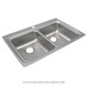 Elkay Lustertone Classic Stainless Steel 33" x 22" x 6-1/2", 0-Hole Equal Double Bowl Drop-in ADA Sink with Quick-clip