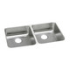 Elkay Lustertone Classic Stainless Steel 35-3/4" x 18-1/2" x 4-3/8", Equal Double Bowl Undermount ADA Sink