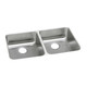 Elkay Lustertone Classic Stainless Steel 35-3/4" x 18-1/2" x 4-7/8", Equal Double Bowl Undermount ADA Sink