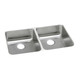 Elkay Lustertone Classic Stainless Steel, 35-3/4" x 18-1/2" x 5-3/8" Equal Double Bowl Undermount ADA Sink