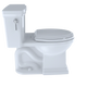 TOTO MS814224CEFG#01 Promenade II One-Piece Elongated 1.28 GPF Universal Height Toilet with CeFiONtect: Cotton White