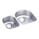 Elkay Lustertone Classic Stainless Steel 31-1/4" x 20" x 7-1/2" Offset 40/60 Double Bowl Undermount Sink Kit