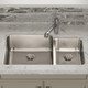 Elkay Lustertone Classic Stainless Steel 35-1/4" x 20-1/2" x 9-7/8" Offset 60/40 Double Bowl Undermount Sink