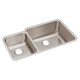 Elkay Lustertone Classic Stainless Steel, 35-1/4" x 20-1/2" x 9-7/8", Offset 40/60 Double Bowl Undermount Sink