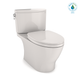 TOTO Nexus Two-Piece Elongated 1.28 GPF Universal Height Toilet with CeFiONtect and SS124 SoftClose seat, WASHLET+ ready, Colonial White - MS442124CEFG#11