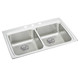 Elkay Lustertone Classic Stainless Steel 33" x 22" x 6-1/2" 2-Hole Equal Double Bowl Drop-in ADA Sink with Perfect Drain