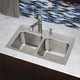 Elkay Lustertone Classic Stainless Steel 29" x 18" x 10" 1-Hole Equal Double Bowl Drop-in Sink