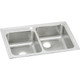 Elkay Lustertone Classic Stainless Steel 33" x 22" x 7-7/8", 40/60 1-Hole Double Bowl Drop-in Sink