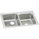 Elkay Lustertone Classic Stainless Steel 33" x 22" x 7-7/8", 60/40 1-Hole Double Bowl Drop-in Sink