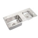 Elkay Lustertone Classic Stainless Steel 37-1/4" x 17" x 4-1/2" Double Bowl Drop-in Classroom ADA Sink