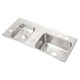 Elkay Lustertone Classic Stainless Steel 37-1/4" x 17" x 6-1/2" Double Bowl Drop-in Classroom ADA Sink