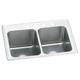 Elkay Lustertone Classic Stainless Steel 25" x 19-1/2" x 10-1/8" 4-Hole Equal Double Bowl Drop-in Sink