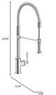 AXOR 16582001 Montreux Semi-Pro Kitchen Faucet 2-Spray, 1.75 GPM in Chrome