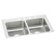 Elkay Lustertone Classic Stainless Steel 37" x 22" x 7-5/8" 3-Hole Equal Double Bowl Drop-in Sink