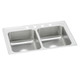 Elkay Lustertone Classic Stainless Steel 37" x 22" x 7-5/8" 4-Hole Equal Double Bowl Drop-in Sink