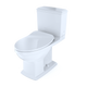 TOTO Connelly Two-Piece Elongated Dual Flush 1.28 and 0.9 GPF Toilet with CeFiONtect WASHLET+ ready, Cotton White - MS494234CEMFG#01