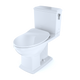 TOTO Connelly Two-Piece Elongated Dual Flush 1.28 and 0.9 GPF with CeFiONtect and Right Lever, WASHLET+ ready, Cotton White - MS494234CEMFRG#01