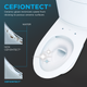 TOTO Aquia Iv One-Piece Elongated Dual Flush 1.28 And 0.9 Gpf Universal Height, Washlet+ Ready Toilet With Cefiontect In Cotton White Finish