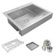 Elkay Dart Canyon Stainless Steel 32-7/8" x 27-1/4" x 9-5/8" 1-Hole Single Bowl Farmhouse ADA Workstation Sink with 4-13/16" Deep Work Shelf