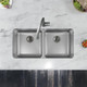 Elkay Lustertone Classic Stainless Steel 35-3/4" x 18-1/2" x 10", Equal Double Bowl Undermount Sink