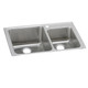 Elkay Lustertone Classic Stainless Steel 33" x 22" x 10" 3-Hole 60/40 Double Bowl Drop-in Sink
