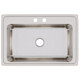 Elkay Lustertone Classic Stainless Steel 33" x 22" x 11-5/8" 2-Hole Single Bowl Drop-in Sink